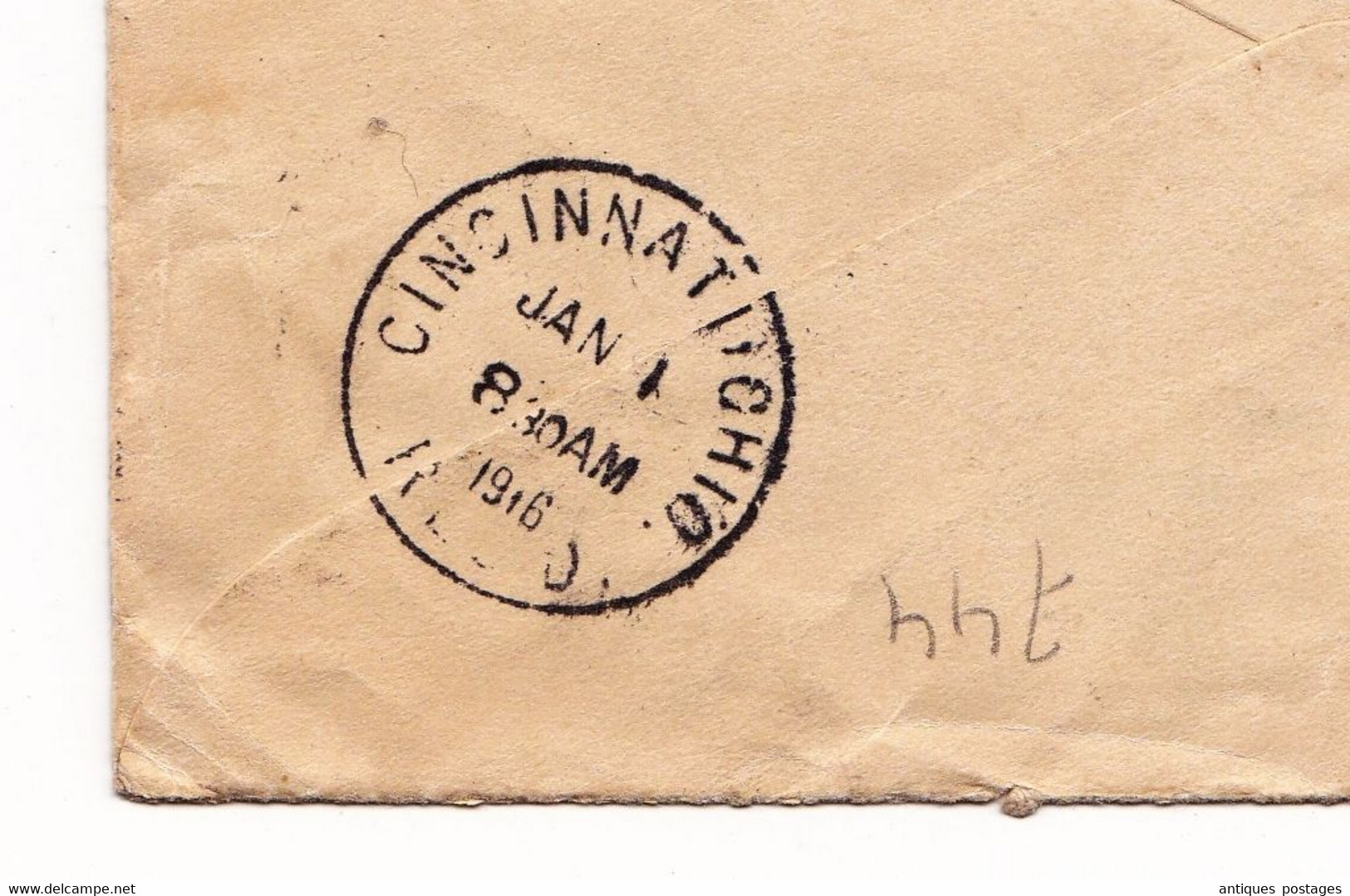 Lettre USA 1916 Milwaukee Wisconsin Fee Claimed At Cincinnati Ohio Entier Postal - 1901-20