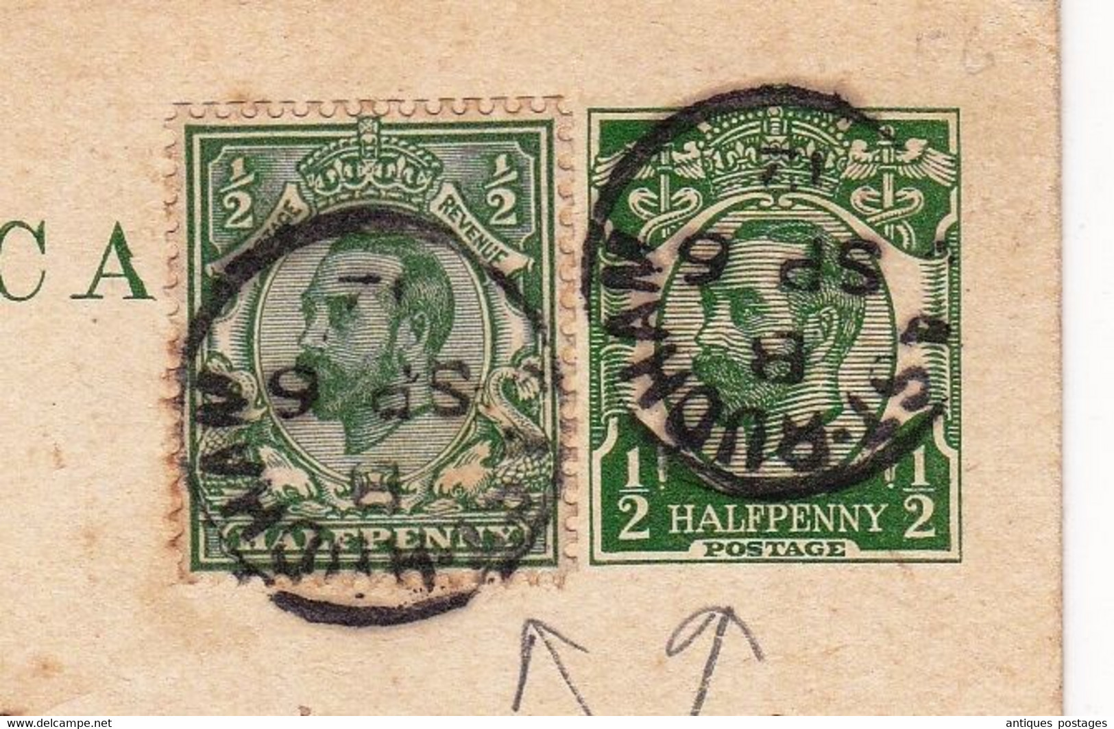 Entier Postal East Rudham 1912 Angleterre Leiden George V - Postwaardestukken