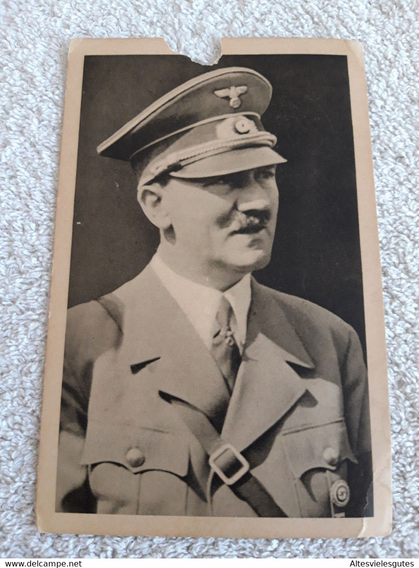 Postkarte Adolf Hitler Gelaufen 1939 Interessanter Stempel Karte - 1939-45