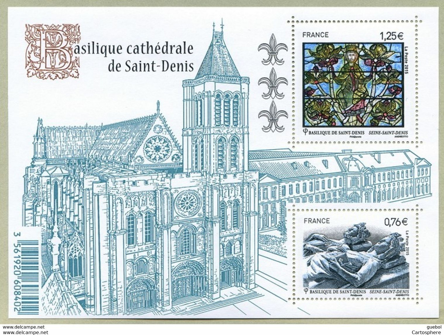 2015 France BF N° F 4930 ** Feuillet De La Basilique De Saint Denis - Nuovi