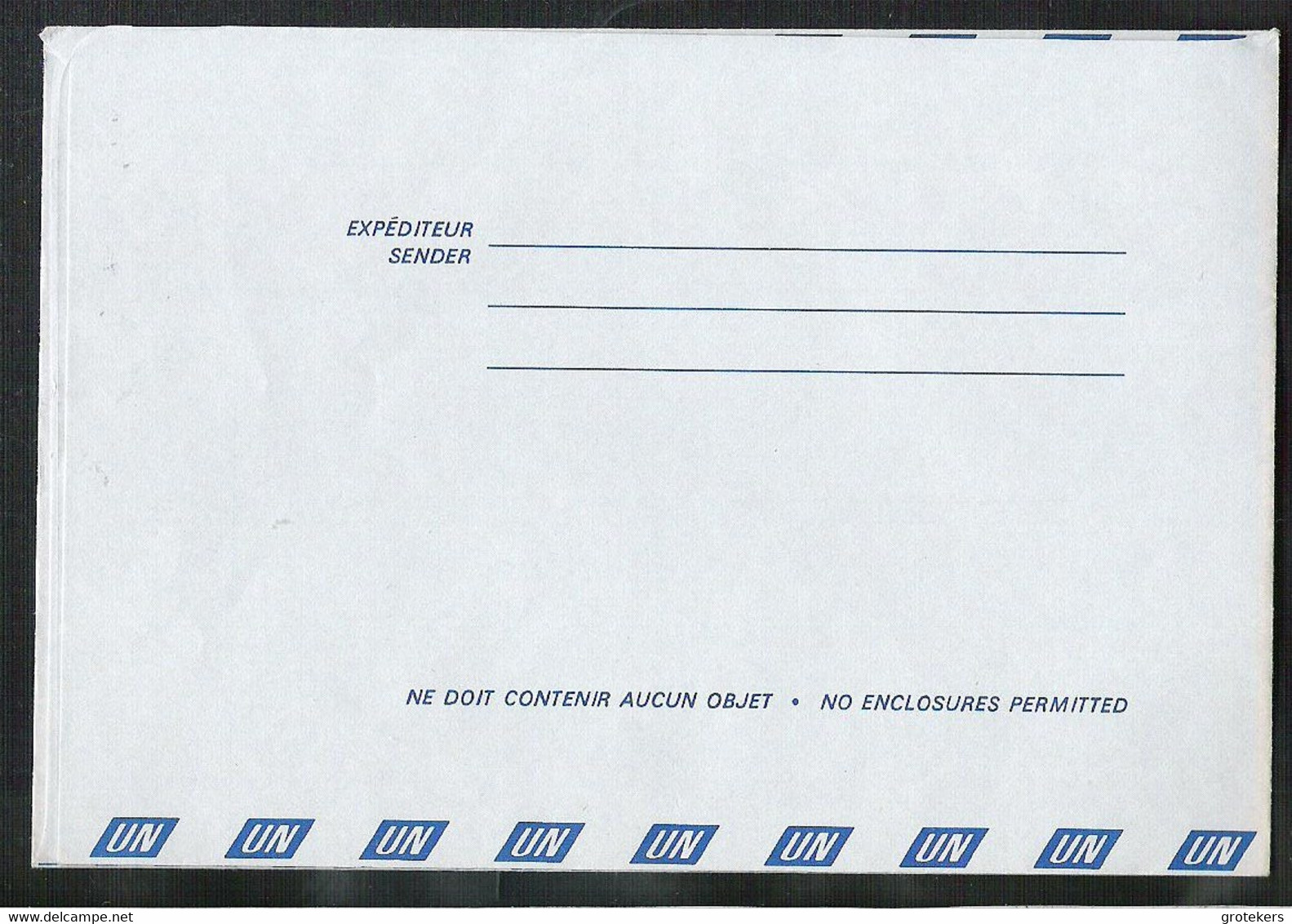 UNITED NATIONS Geneva Postal Stationery Aerogramme Michel LF1 - Airmail