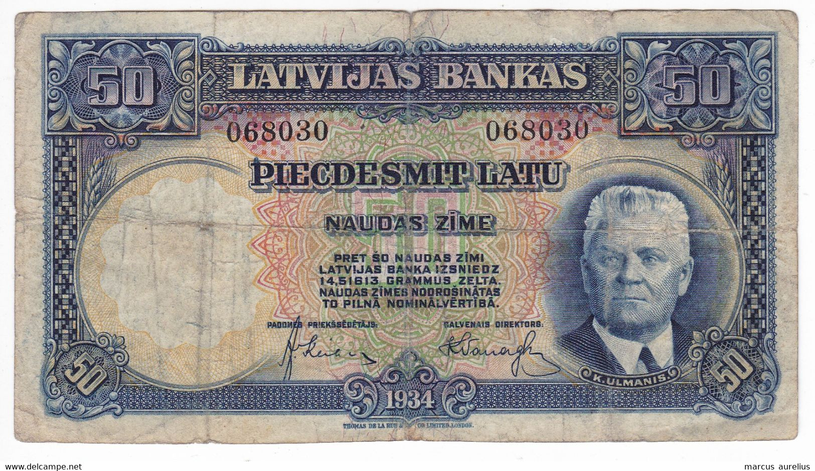 Latvia 50 Latu 1934 - Latvia