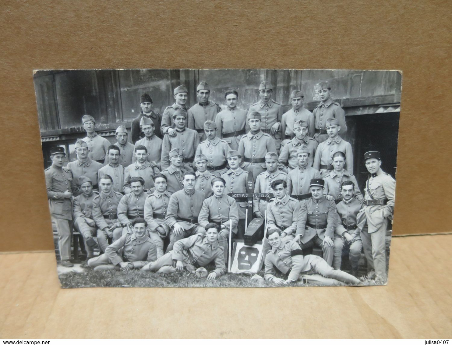 MILITARIA CARTE PHOTO Groupe De Soldats Père Cent  1926 - Regimenten