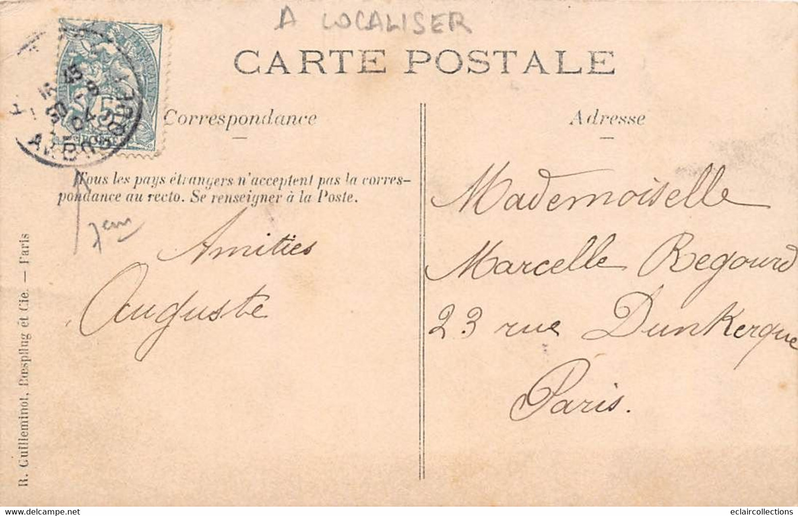 Thème Carte Postale  A Identifier :  Personnel Devant L'entrée D'un Café Hôtel.   (voir Scan) - Photographs