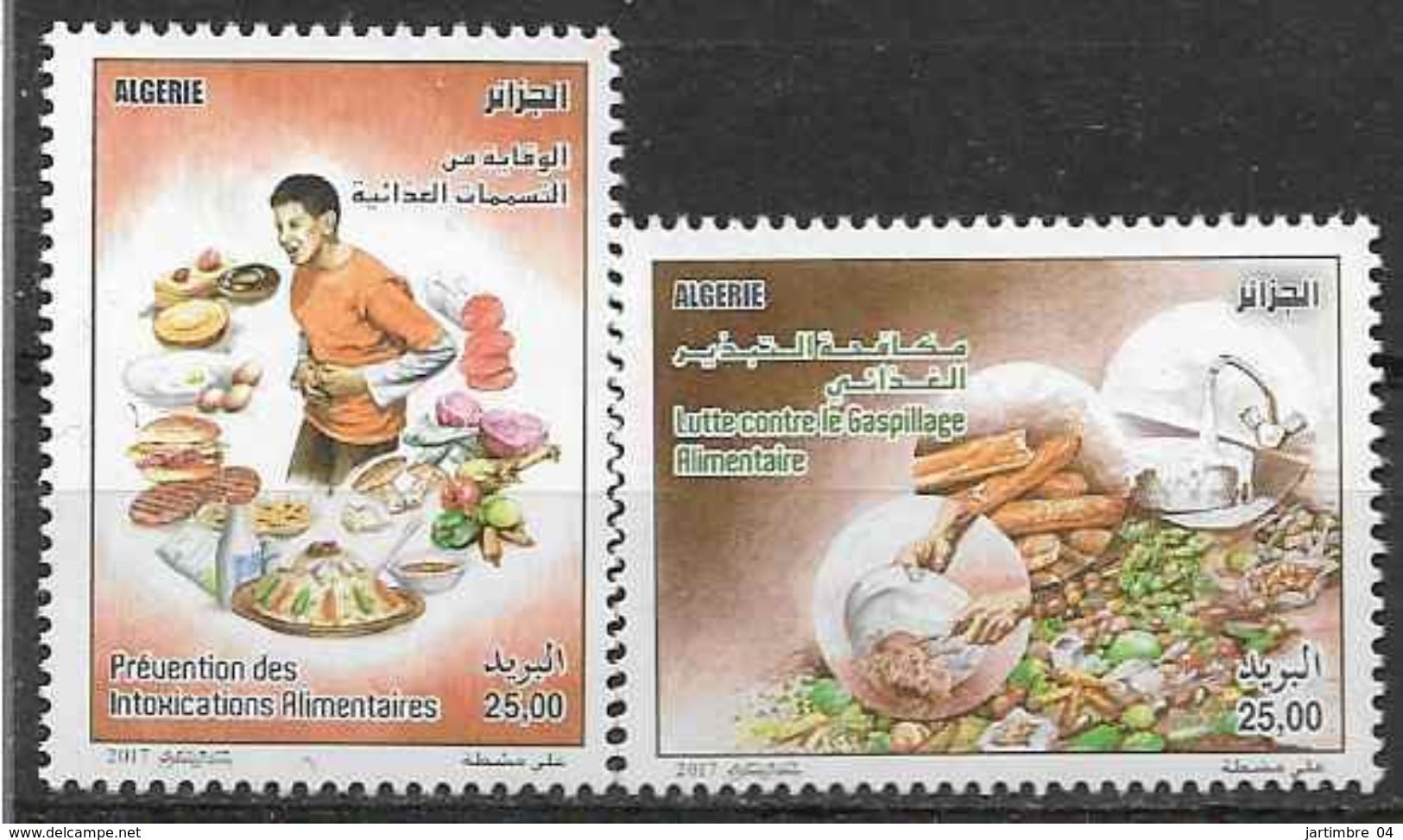 2017 ALGERIE 1772-73** Gaspillage Alimentaire, Intoxication - Algérie (1962-...)