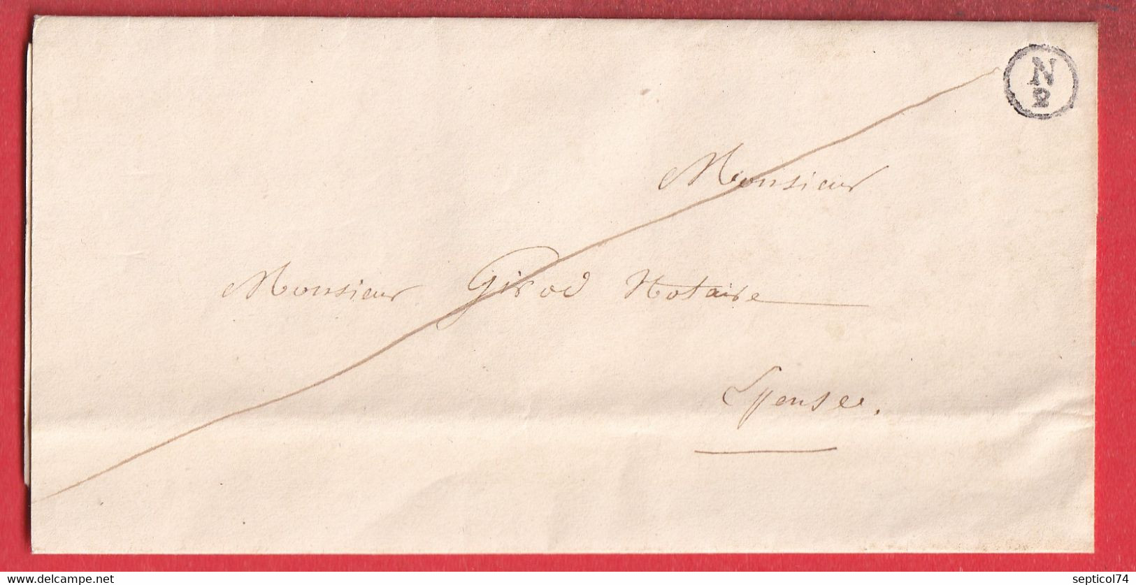 BOITE RURALE SUPPLEMENTAIRE N2 SEULE DE CONTAULT MARNE POUR EPENSE 1844 - 1801-1848: Precursori XIX