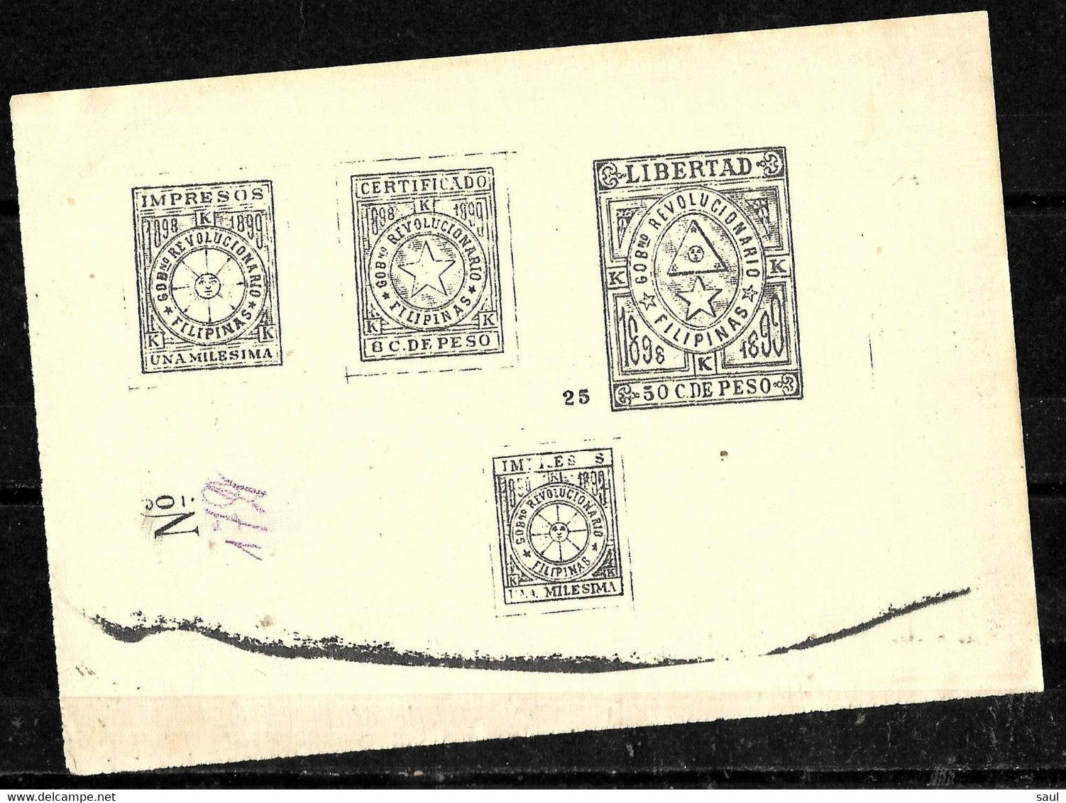861 - PHILIPPINAS - 1898-99  - REVOLUTION- - PROOFS, TRIALS - FORGERIES - FAUX - FALSOS - FALSCHEN - Other & Unclassified
