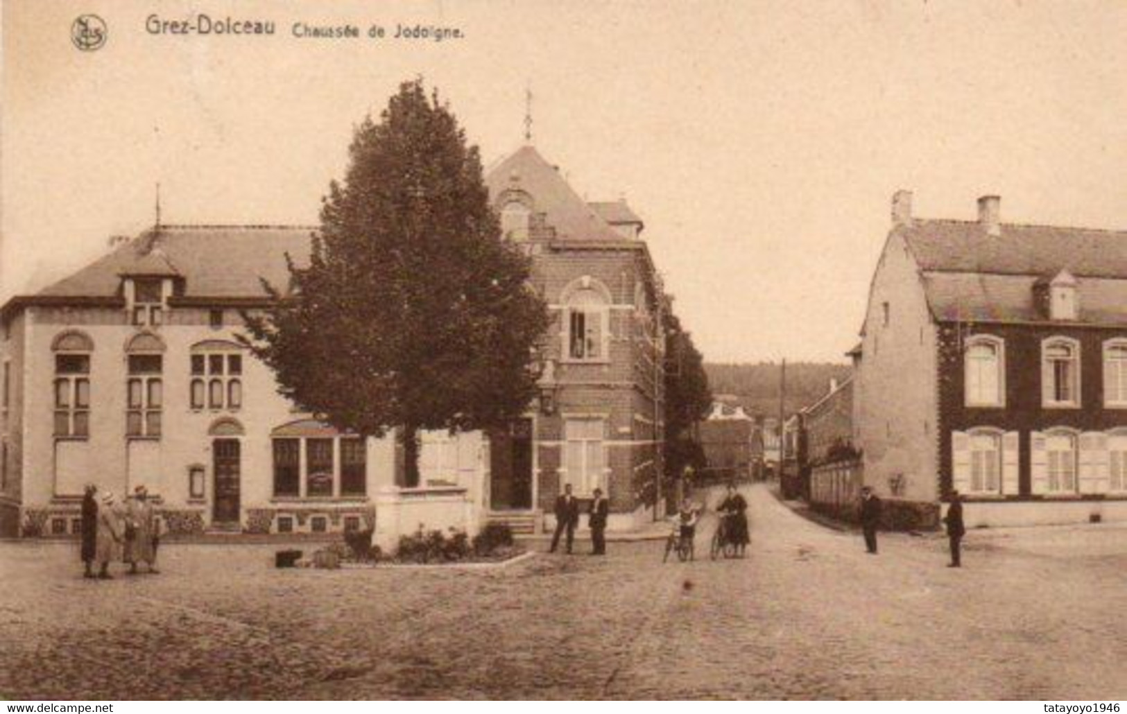 Grez-Doiceau Chaussée De Jodoigne Animée Cycliste  Voyagé En 1934 - Grez-Doiceau