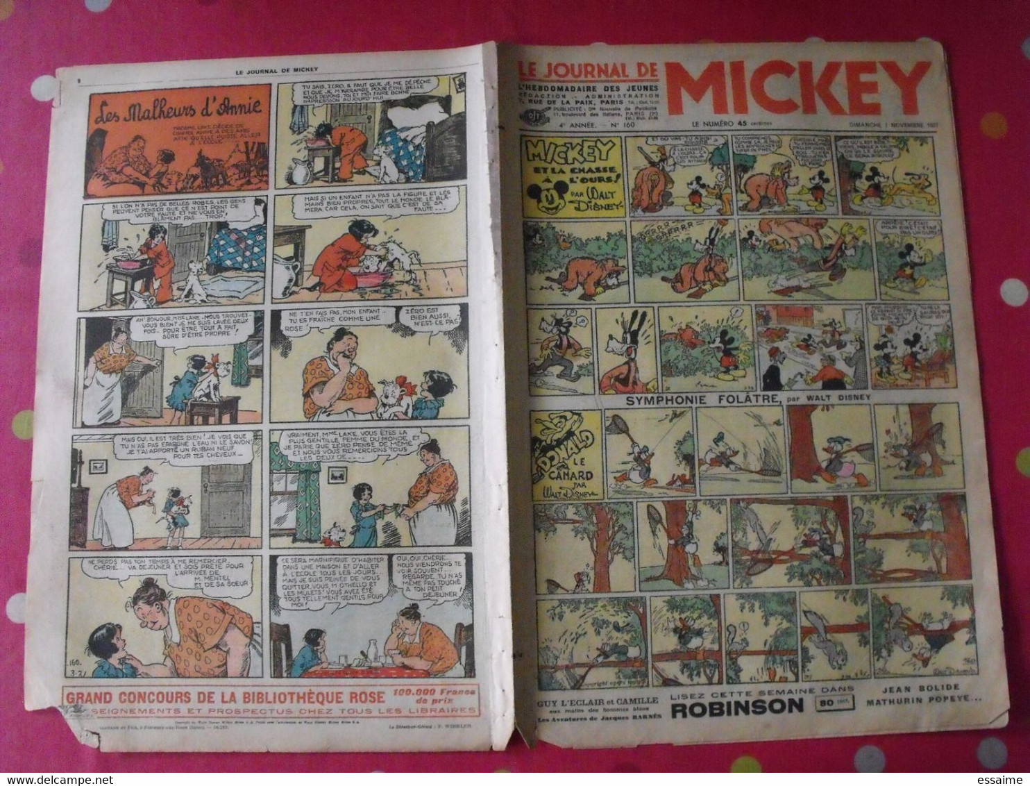 5 N° Du Journal De Mickey 1937. Jojo Richard Pim Pam Poum Jim La Jungle Malheurs D'annie Donald - Journal De Mickey