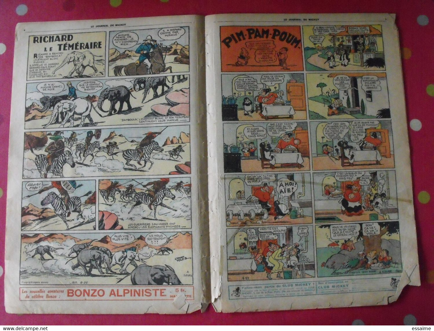 5 N° Du Journal De Mickey 1937. Jojo Richard Pim Pam Poum Jim La Jungle Malheurs D'annie Donald - Journal De Mickey