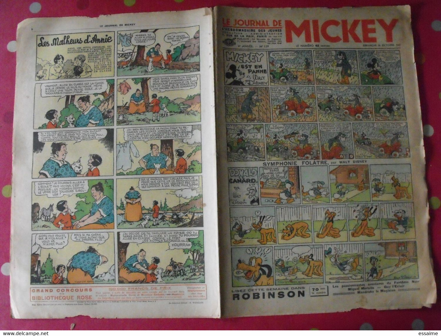 5 N° Du Journal De Mickey 1937. Jojo Richard Pim Pam Poum Jim La Jungle Malheurs D'annie Donald - Journal De Mickey