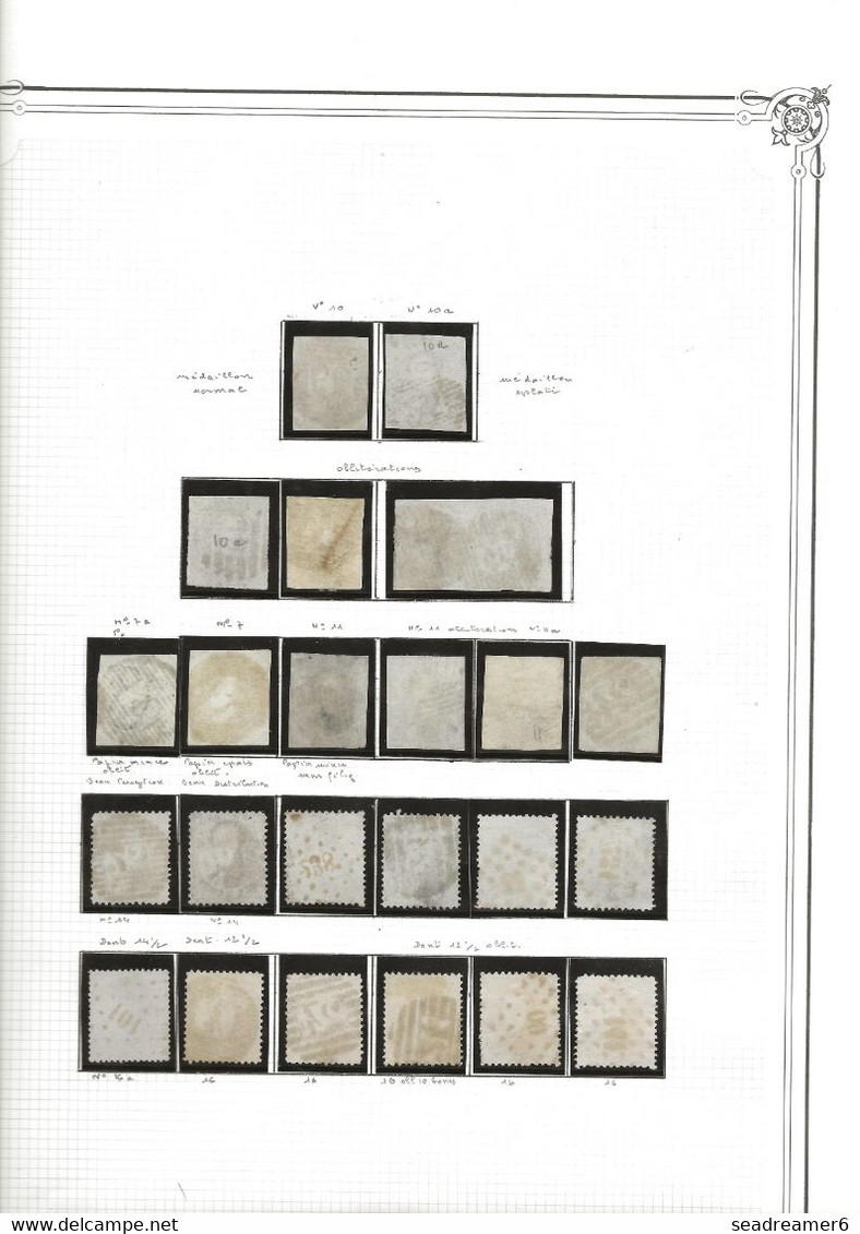 Belgique 1 Page Avec 24 Medaillons De Belgique, De Bonnes Oblitérations, Dentelures Différentes...TTB - 1849-1865 Medaglioni (Varie)