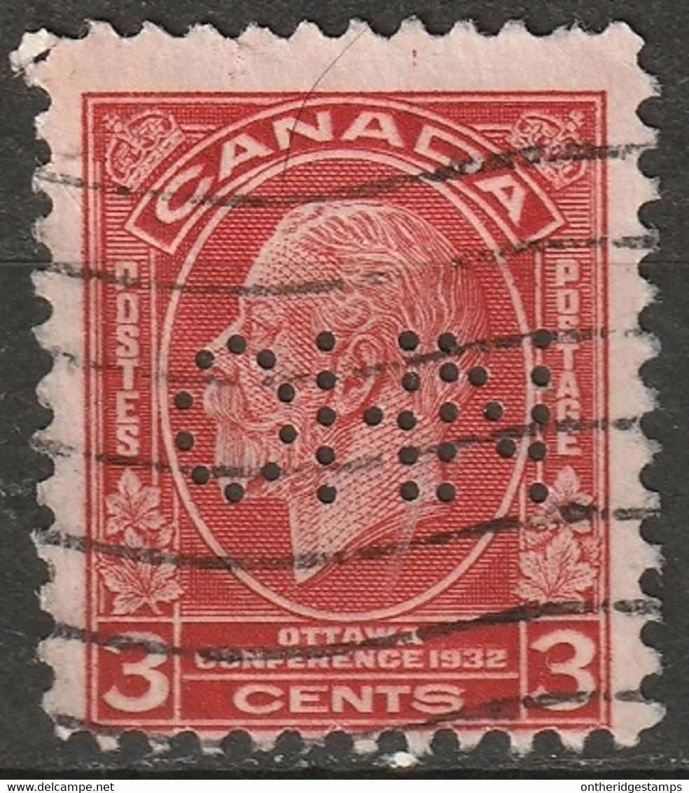 Canada 1932 Sc 192  Perfin "OHN" (Osler Hammond & Nanton) Used - Perforiert/Gezähnt