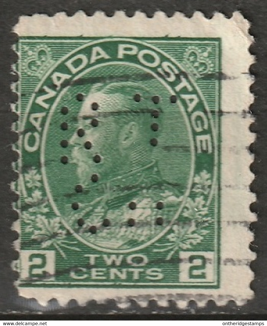 Canada 1922 Sc 109  Perfin "RT/Co" (Royal Trust) Used - Perfin