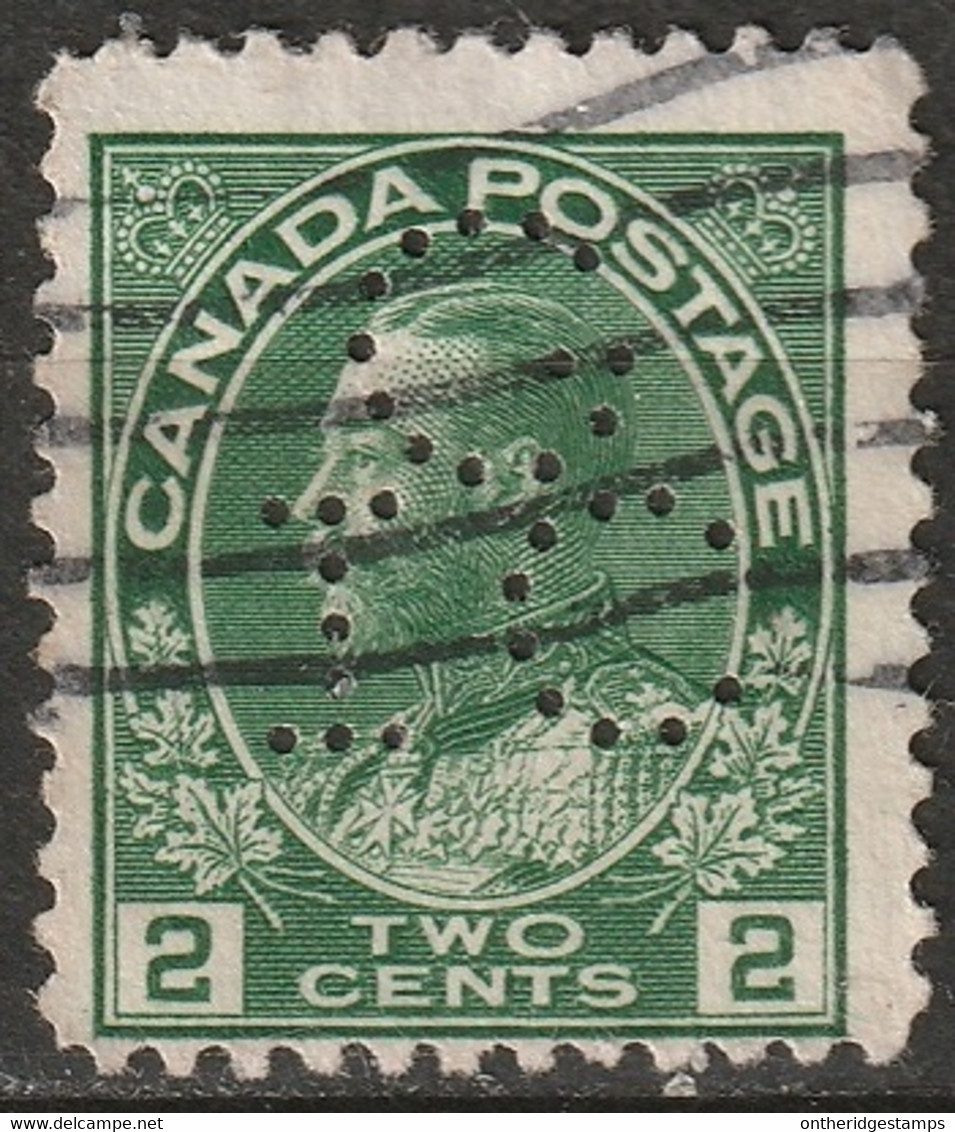 Canada 1922 Sc 107  Perfin "G/IC" (Globe Indemnity Co) Used - Perforés