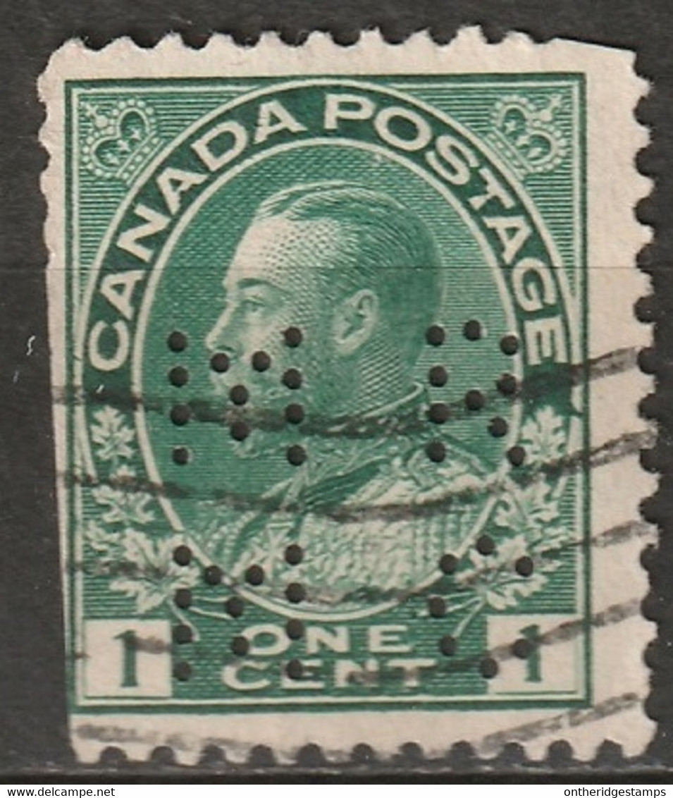 Canada 1911 Sc 104  Perfin "MR/MC" (Montreal Rolling Mills) Used Trimmed - Perforadas