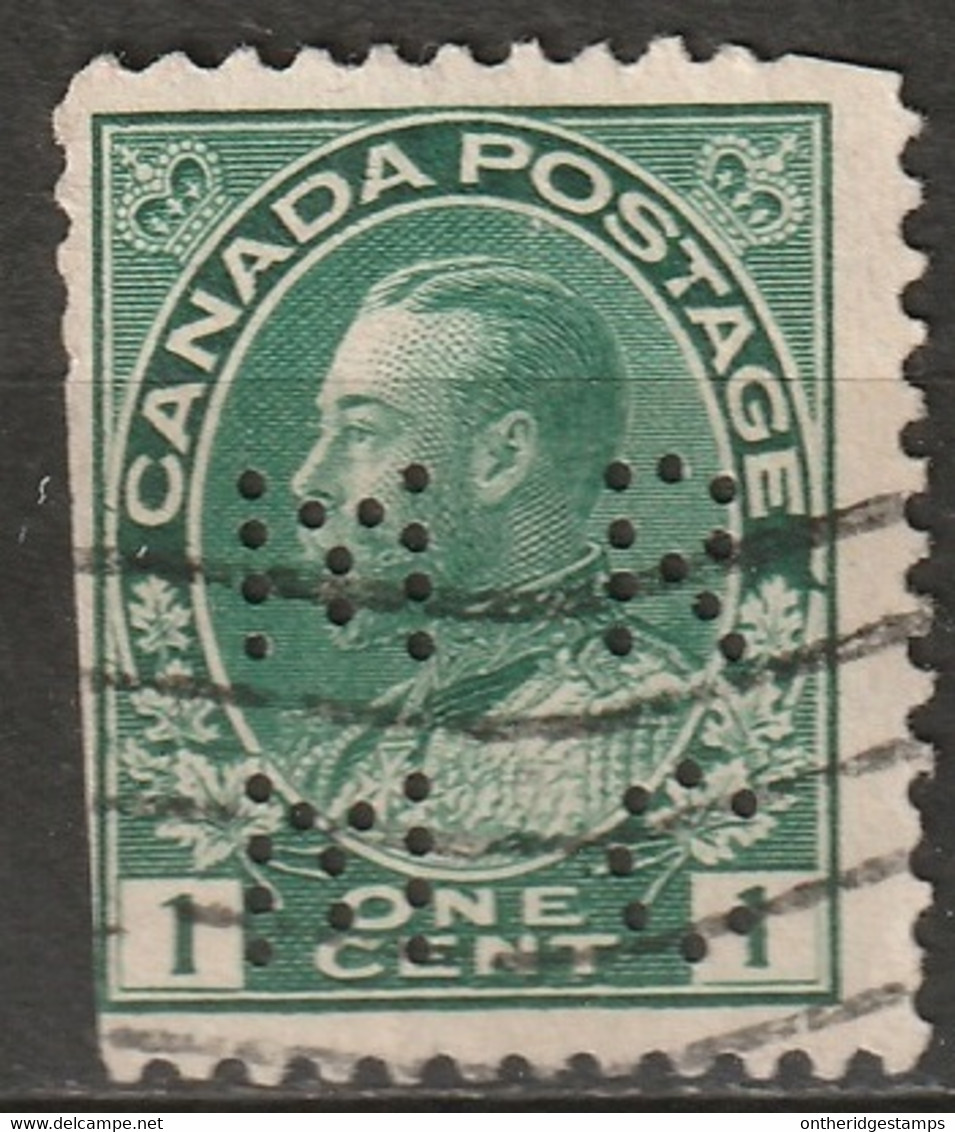 Canada 1911 Sc 104  Perfin "MR/MC" (Montreal Rolling Mills) Used Trimmed - Perforiert/Gezähnt