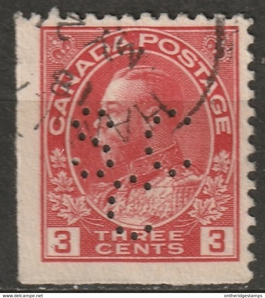 Canada 1923 Sc 109  Perfin "SCC" (Steel Co. Of Canada) Used - Perfins
