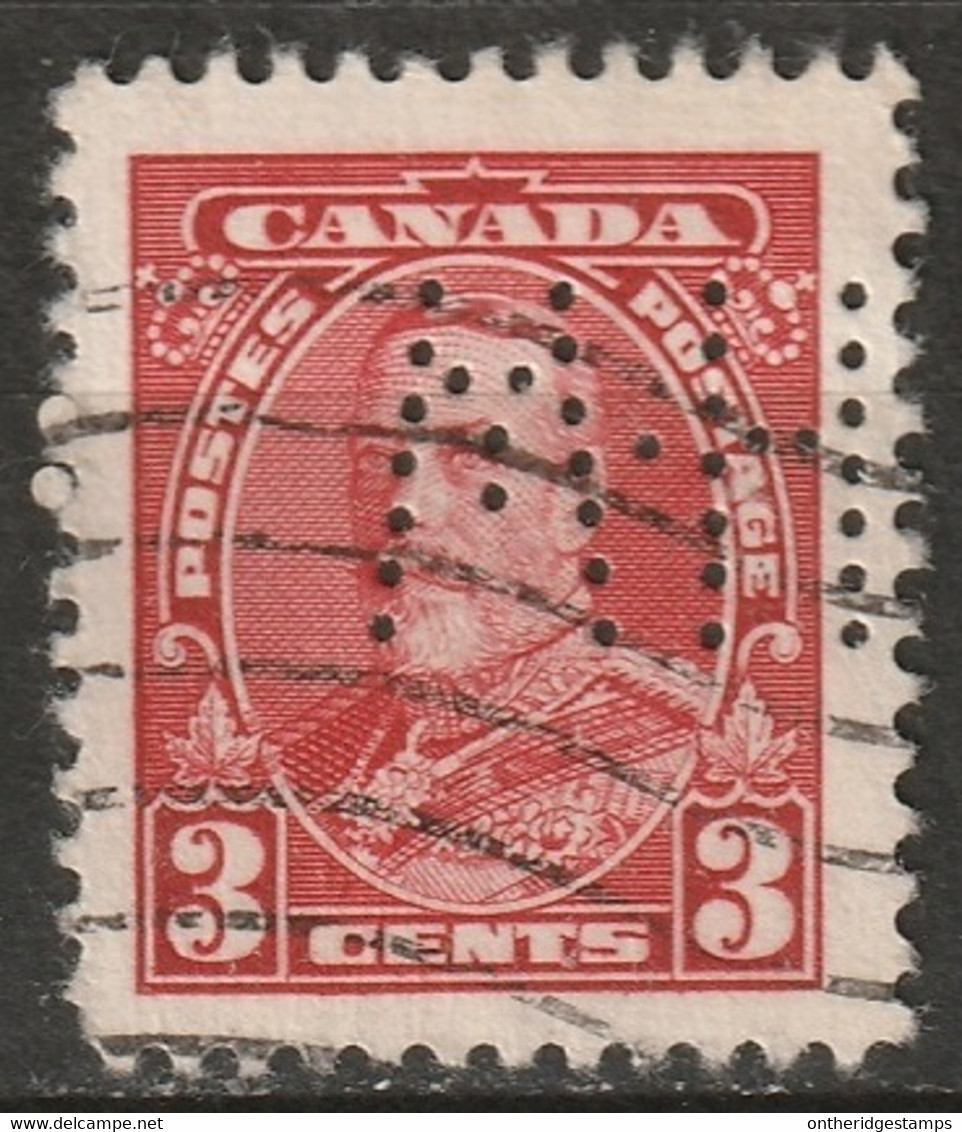 Canada 1928 Sc 151  Perfin "M-H" (Massey-Harris Co.) Used - Perforés