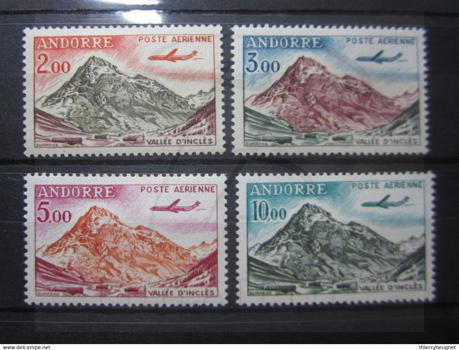 VEND BEAUX TIMBRES DE POSTE AERIENNE D ' ANDORRE FRANCAIS N° 5 - 8 , X !!! (a) - Airmail