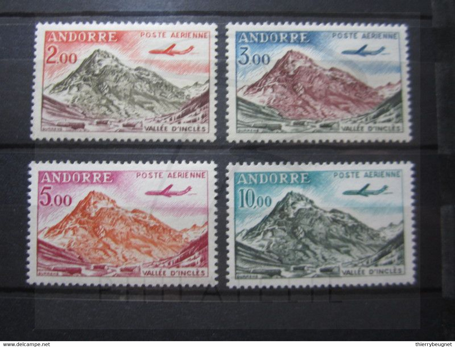 VEND BEAUX TIMBRES DE POSTE AERIENNE D ' ANDORRE FRANCAIS N° 5 - 8 , X !!! (c) - Airmail