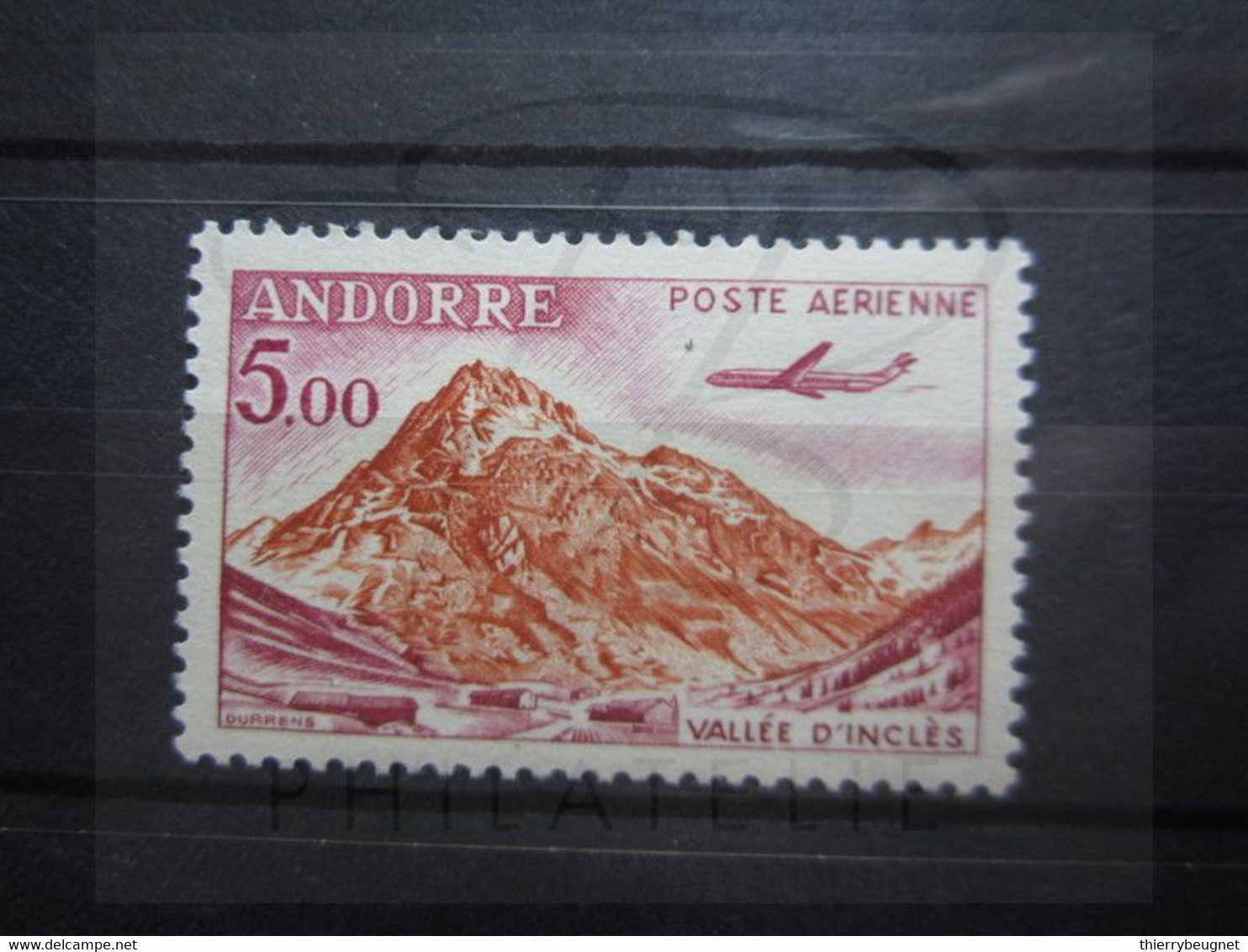 VEND BEAU TIMBRE DE POSTE AERIENNE D ' ANDORRE FRANCAIS N° 7 , XX !!! - Luchtpost