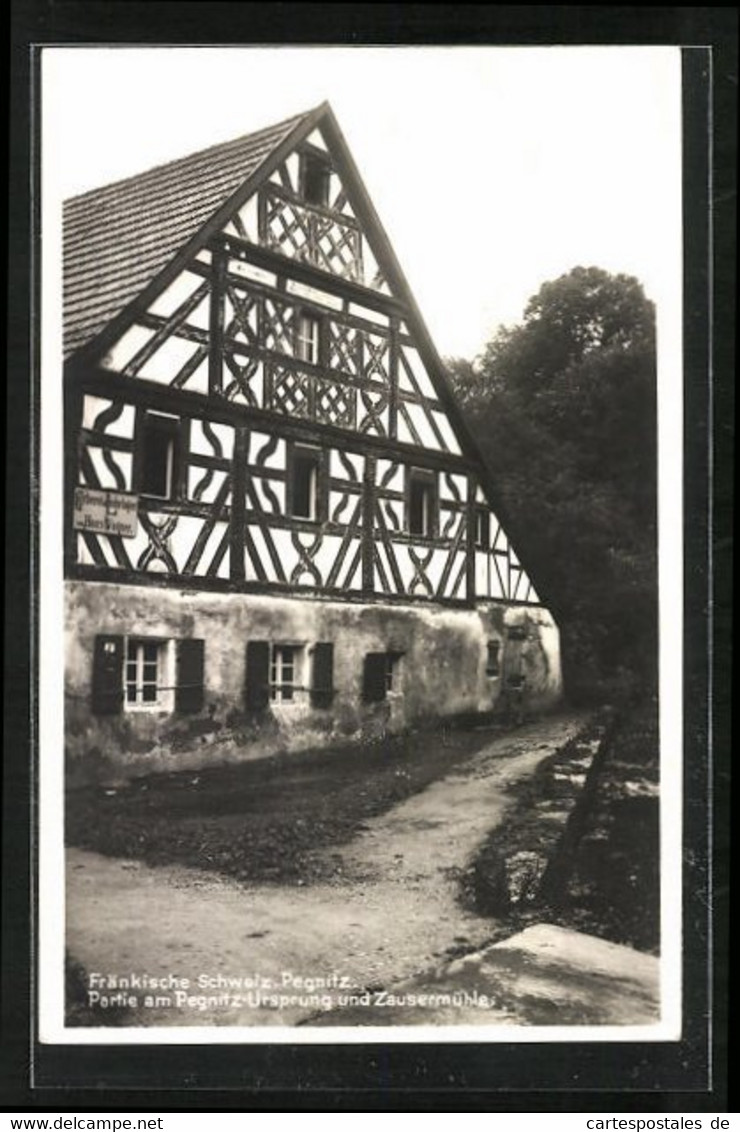 AK Pegnitz, Partie Am Pegnitz-Ursprung Und Zausermühle - Pegnitz