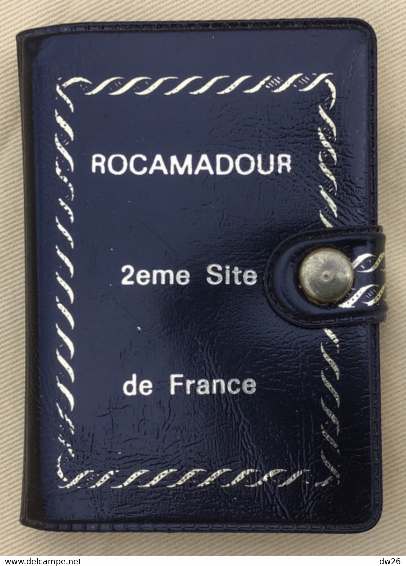 Dépliant Touristique Dans Mini Carnet Simili Cuir: Rocamadour, 2ème Site De France - 14 Photos Avec Commentaire - Reiseprospekte