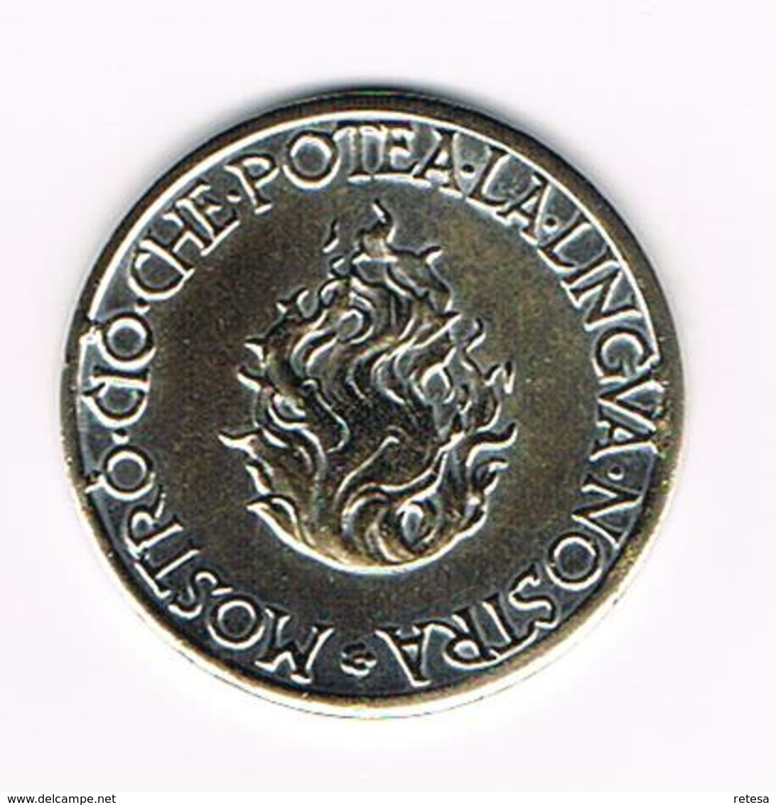 &-  TOKEN  DANTE - ALICHIERI - MCCLXV- MCMLXV - Pièces écrasées (Elongated Coins)