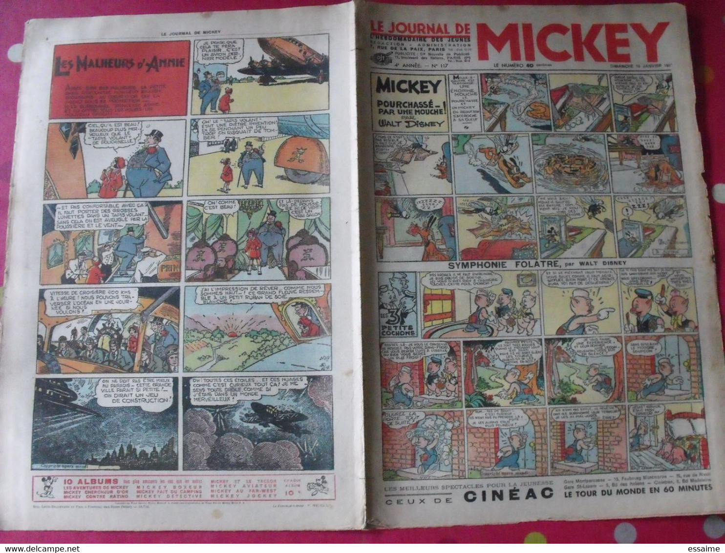 5 N° Du Journal De Mickey 1937. Jojo Richard Pim Pam Poum Jim La Jungle Malheurs D'annie Donald - Journal De Mickey