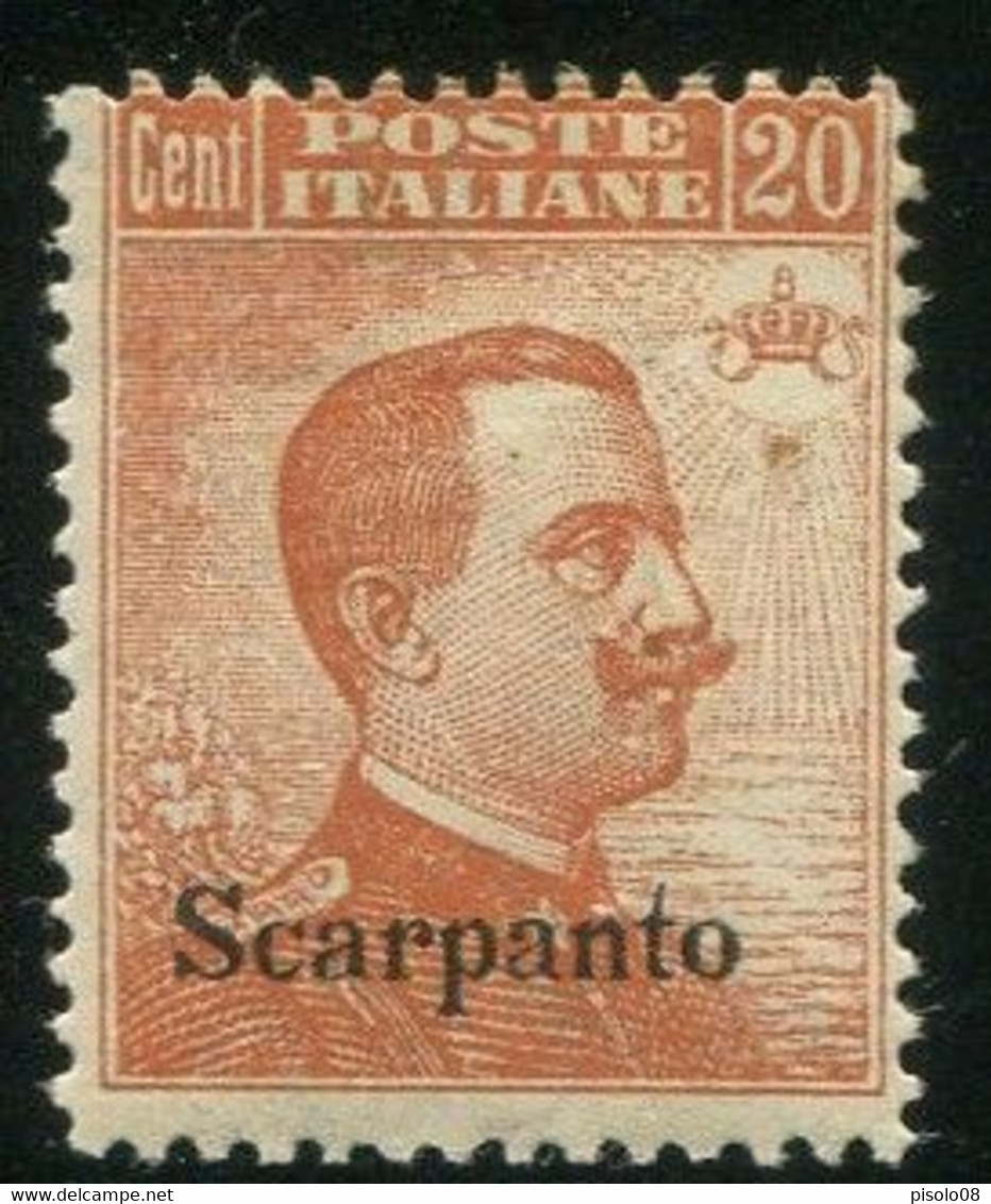 EGEO SCARPANTO 1921-22  20 C. SASSONE N. 11 ** MNH - Ägäis (Scarpanto)