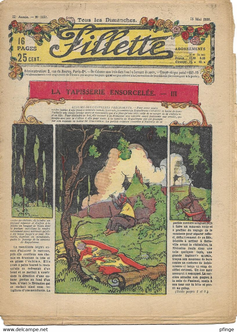 Fillette N°1157 Du 25 Mai 1930 - Fillette