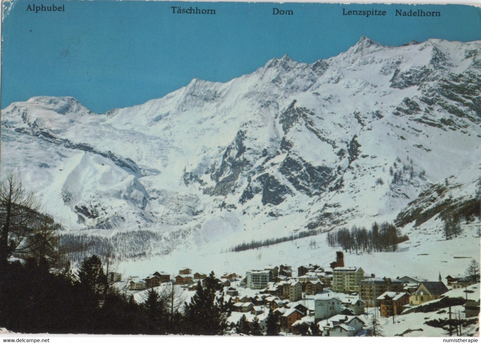 Saas-Fee (CPA Voyagé 1964 : Beau Cachet) - Saas Im Prättigau