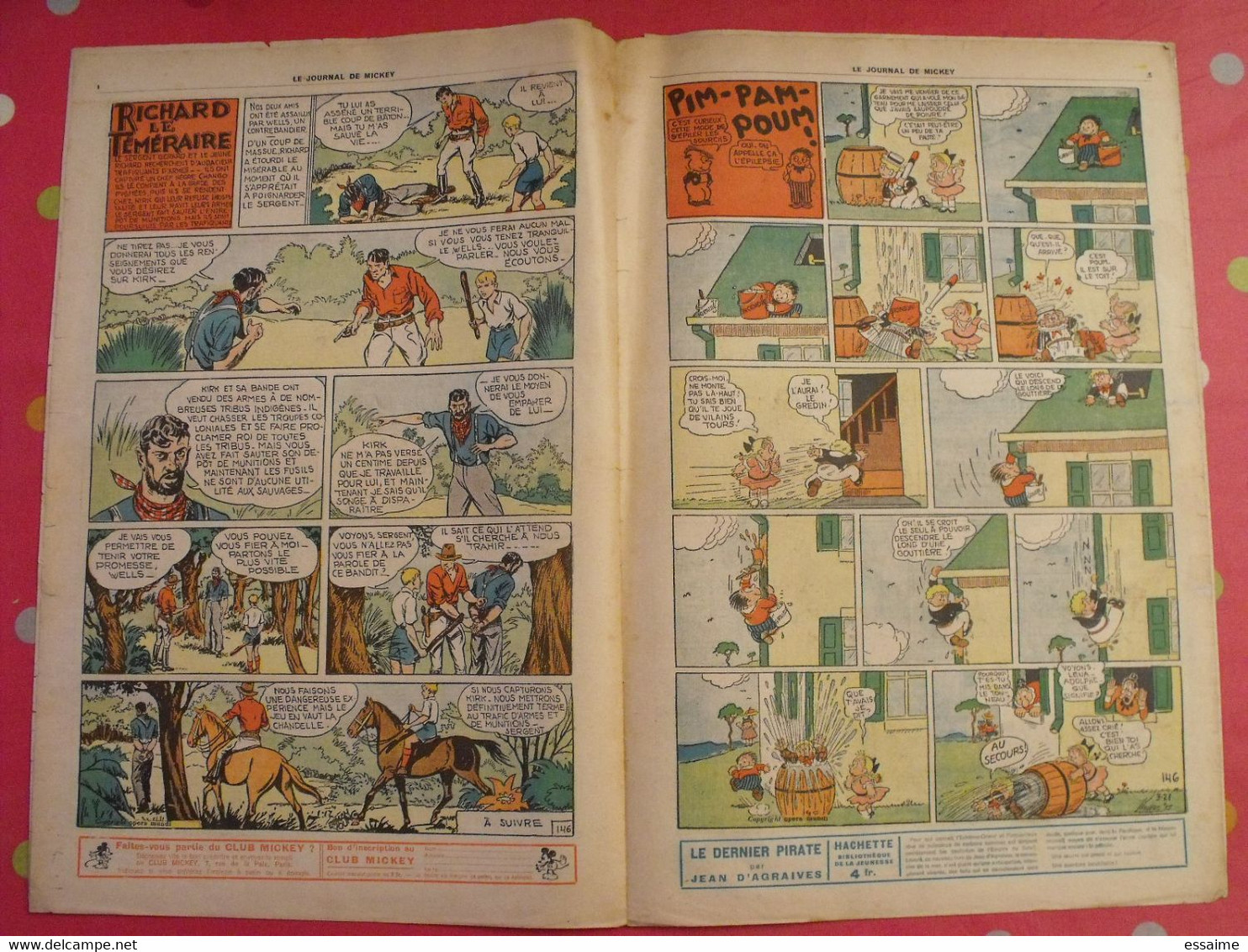 5 N° Du Journal De Mickey 1937. Jojo Richard Jim La Jungle Malheurs D'annie Donald Cora Tempête. - Journal De Mickey