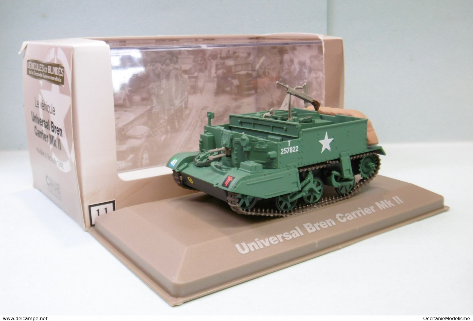 Atlas - UNIVERSAL BREN CARRIER Mk II Véhicules Et Blindés WWII Militaire BO 1/43 - Militares