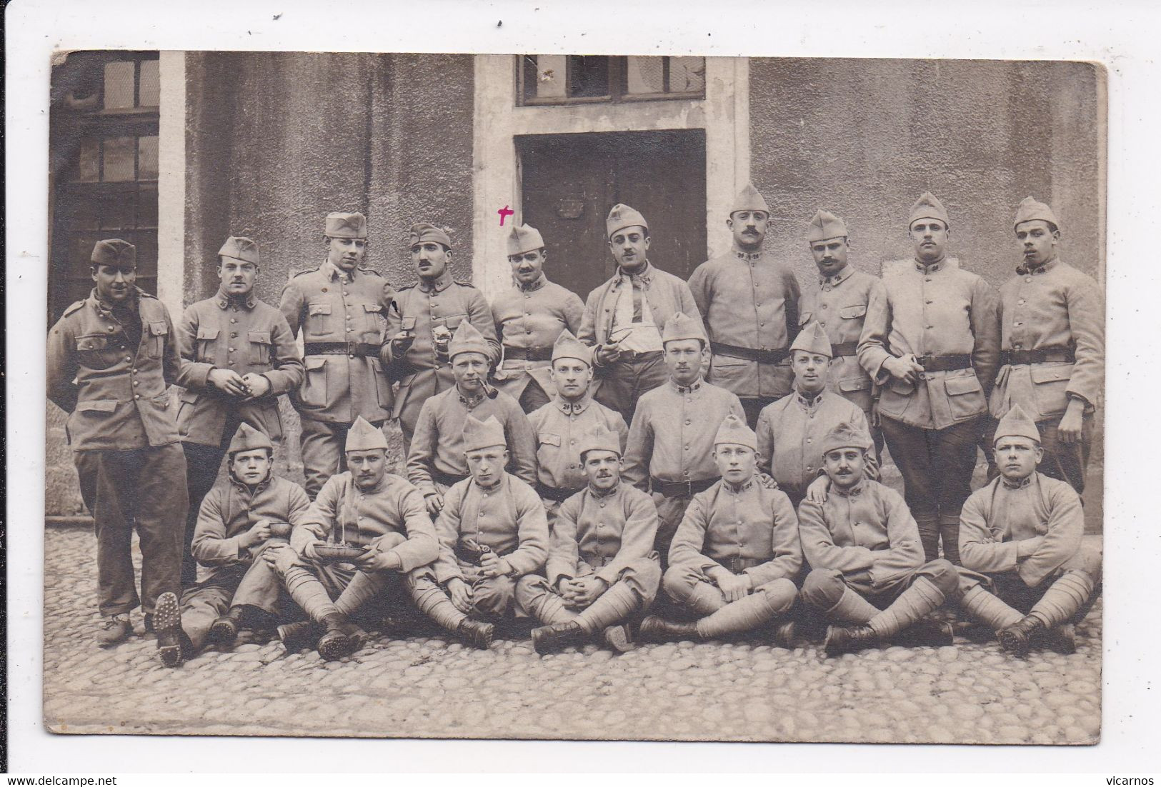 CARTE PHOTO MILITARIA Militaires Epinal 24e Section 25 Avril 1921 - Personnages