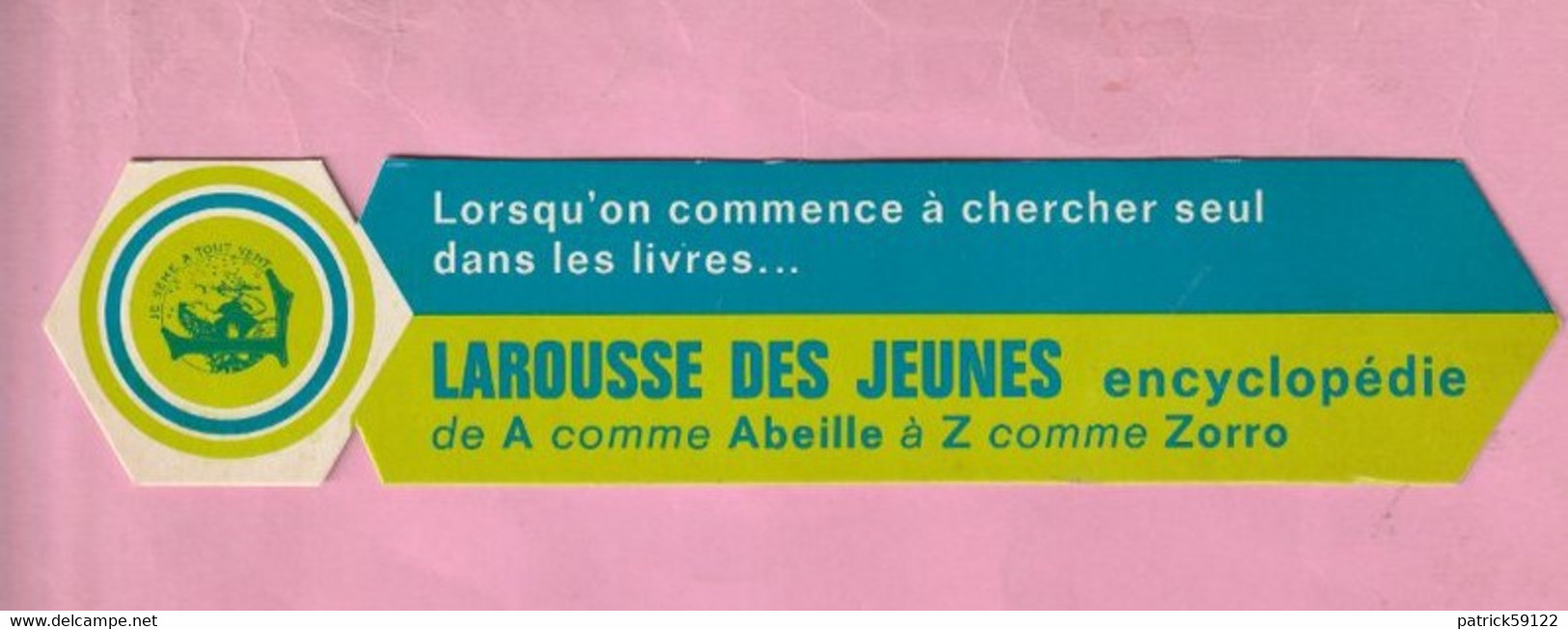 MARQUE PAGES : LAROUSSE DES JEUNES Calendrier   1975 / 1976  - EXCELLENT ETAT - Marcapáginas