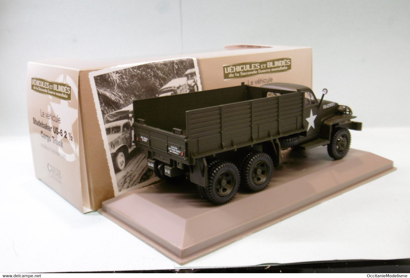 Atlas - CAMION STUDEBAKER US-6 2 1/2 Cargo Truck Véhicules Et Blindés WWII Militaire BO 1/43 - Militari