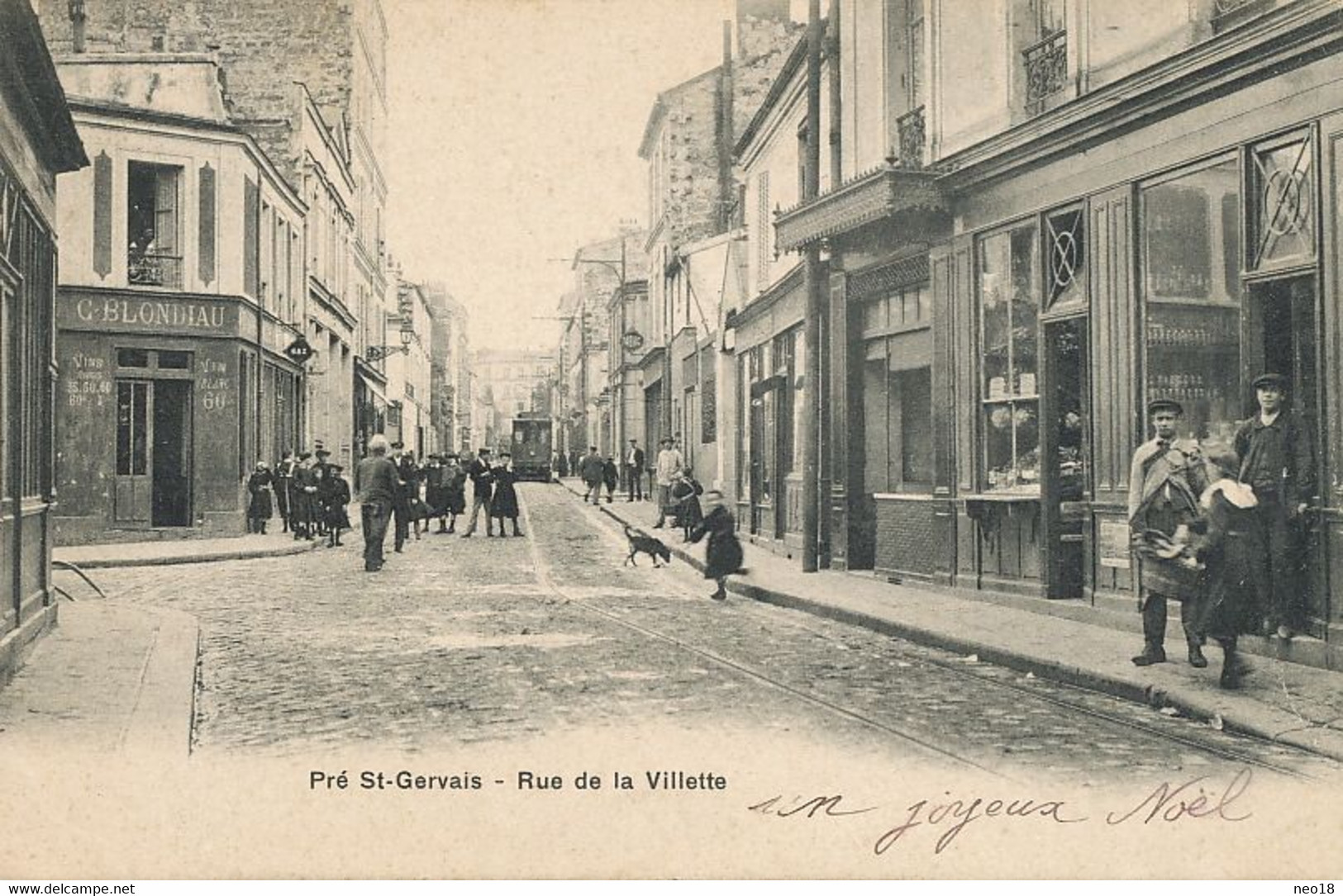 Pré St Gervais  Rue De La Villette Magasin De Vin Blondiau - Le Pre Saint Gervais