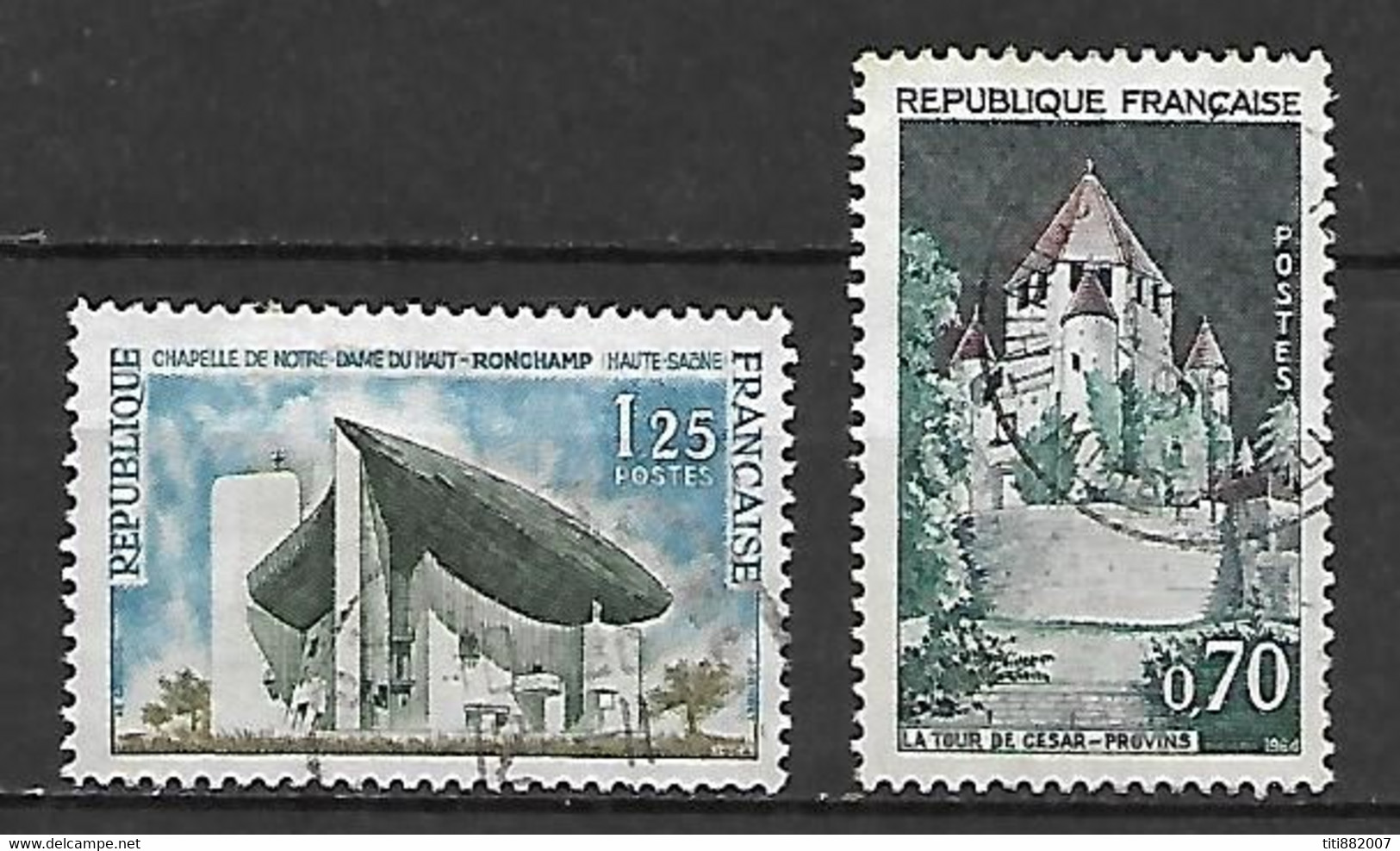 FRANCE    -   1963 .  Y&T N° 1392A  +  1394A Oblitérés . - Usati