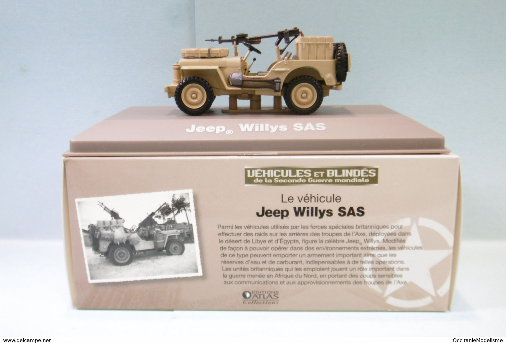 Atlas - JEEP WILLYS SAS Véhicules Et Blindés WWII Militaire BO 1/43 - Militari