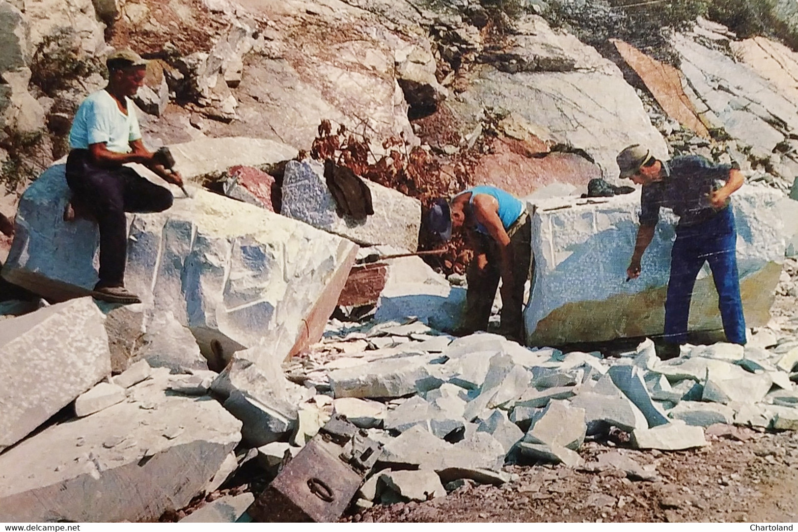 Cartolina - Carrara - Cave Di Marmo - Taglio Con Filo Elicoidale - 1976 - Massa