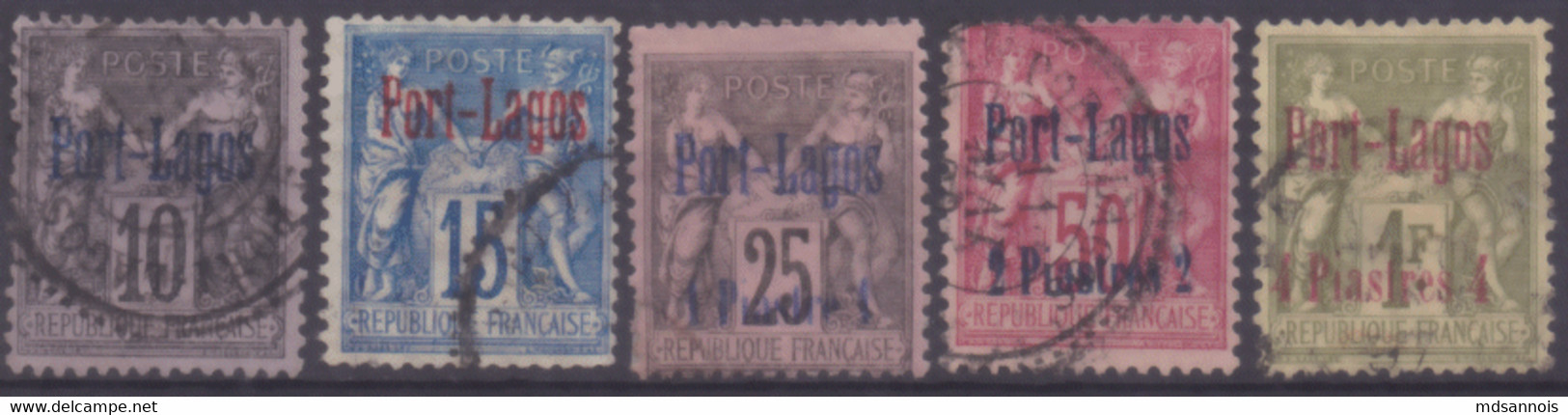 Port Lagos  N° 2, 3, 4, 5 Et 6 Oblitérés  (en Cadeau N°1 * (abimé Haut Gauche). - Used Stamps