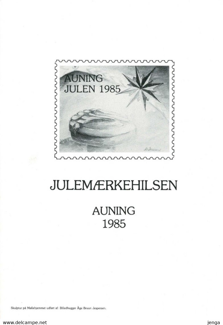 Denmark;  Local Christmas Seals; Auning;  1985 - 1988; 4 Full Sheets In Folders.  MH (*) Not Folded - Fogli Completi