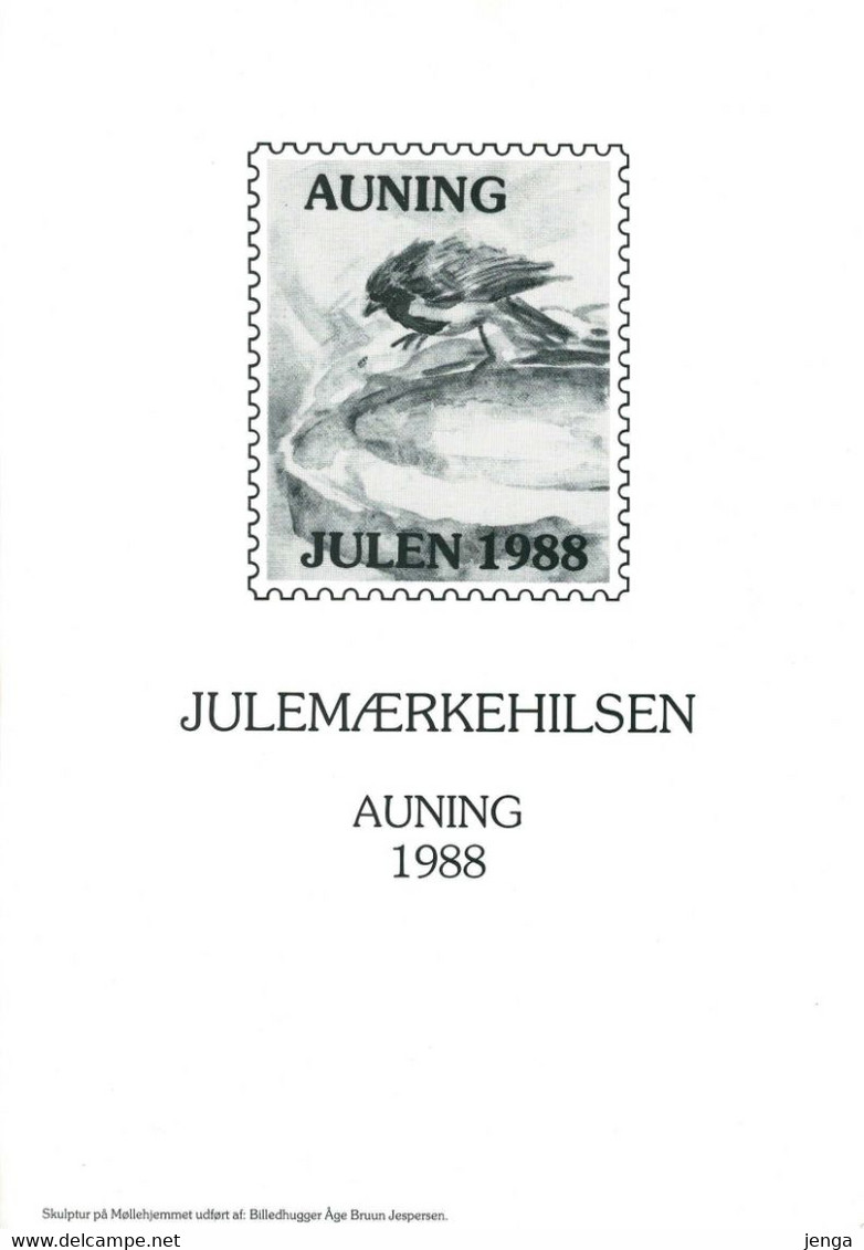 Denmark;  Local Christmas Seals; Auning;  1985 - 1988; 4 full sheets in folders.  MH (*) not folded