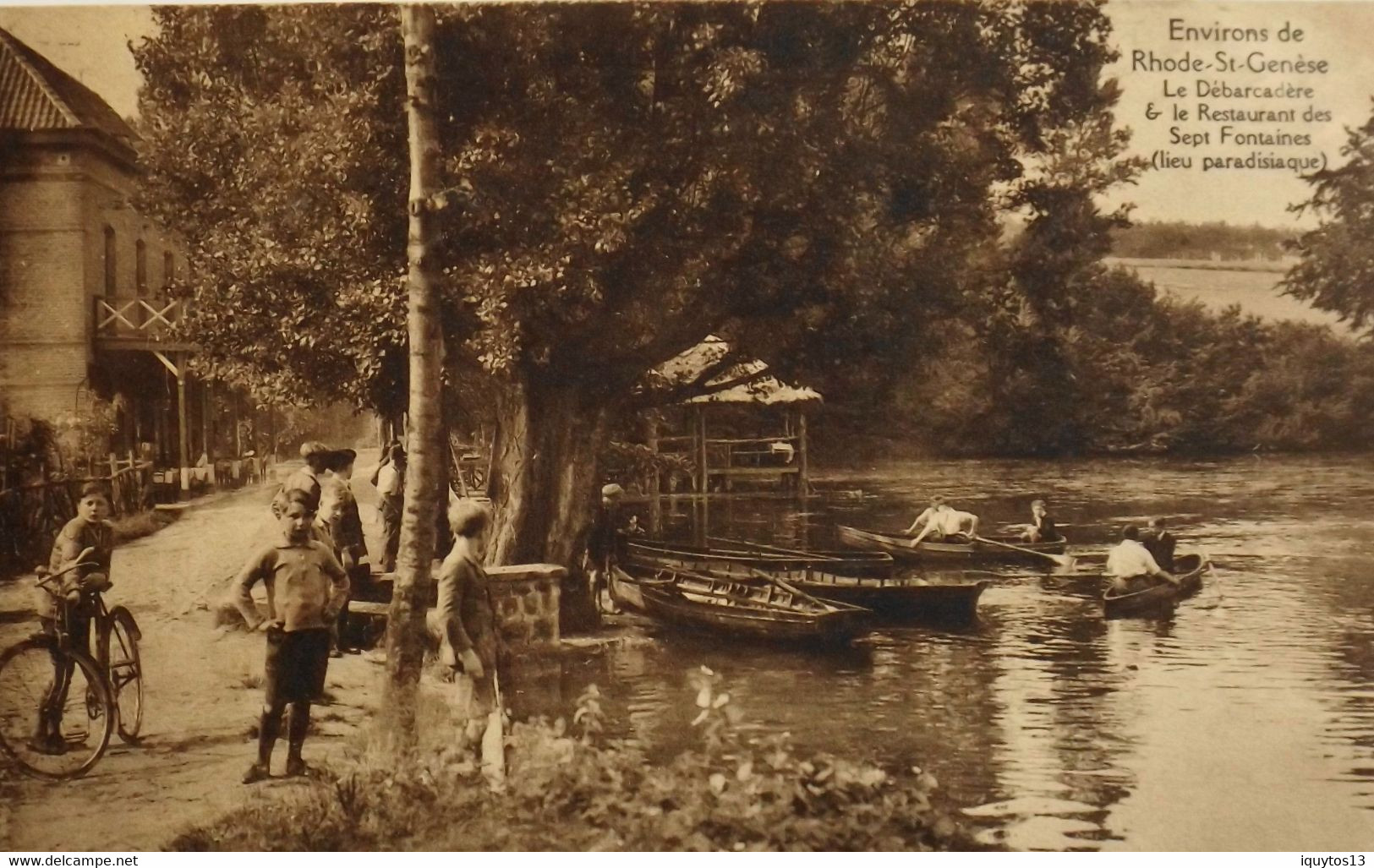 C.P.A. - BELGIQUE - RHODE-St-GENESE - Le Débarcadère Et Le Restaurant Des Sept Fontaines (lieu Paradisiaque) - TBE - Rhode-St-Genèse - St-Genesius-Rode