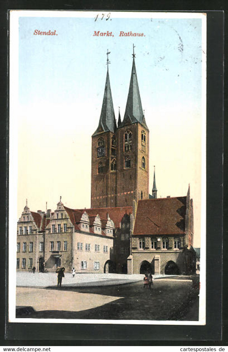 AK Stendal, Markt Mit Rathaus - Stendal