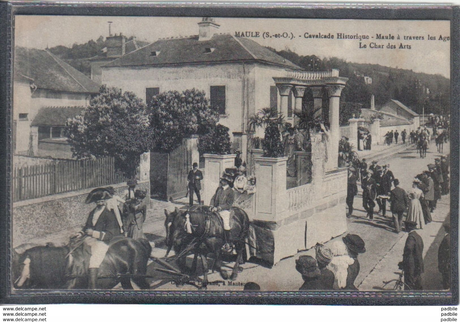 Carte Postale 78. Maule  Cavalcade Du 7 Mai 1911 Le Char Des Arts  Animée  Très Beau Plan - Maule