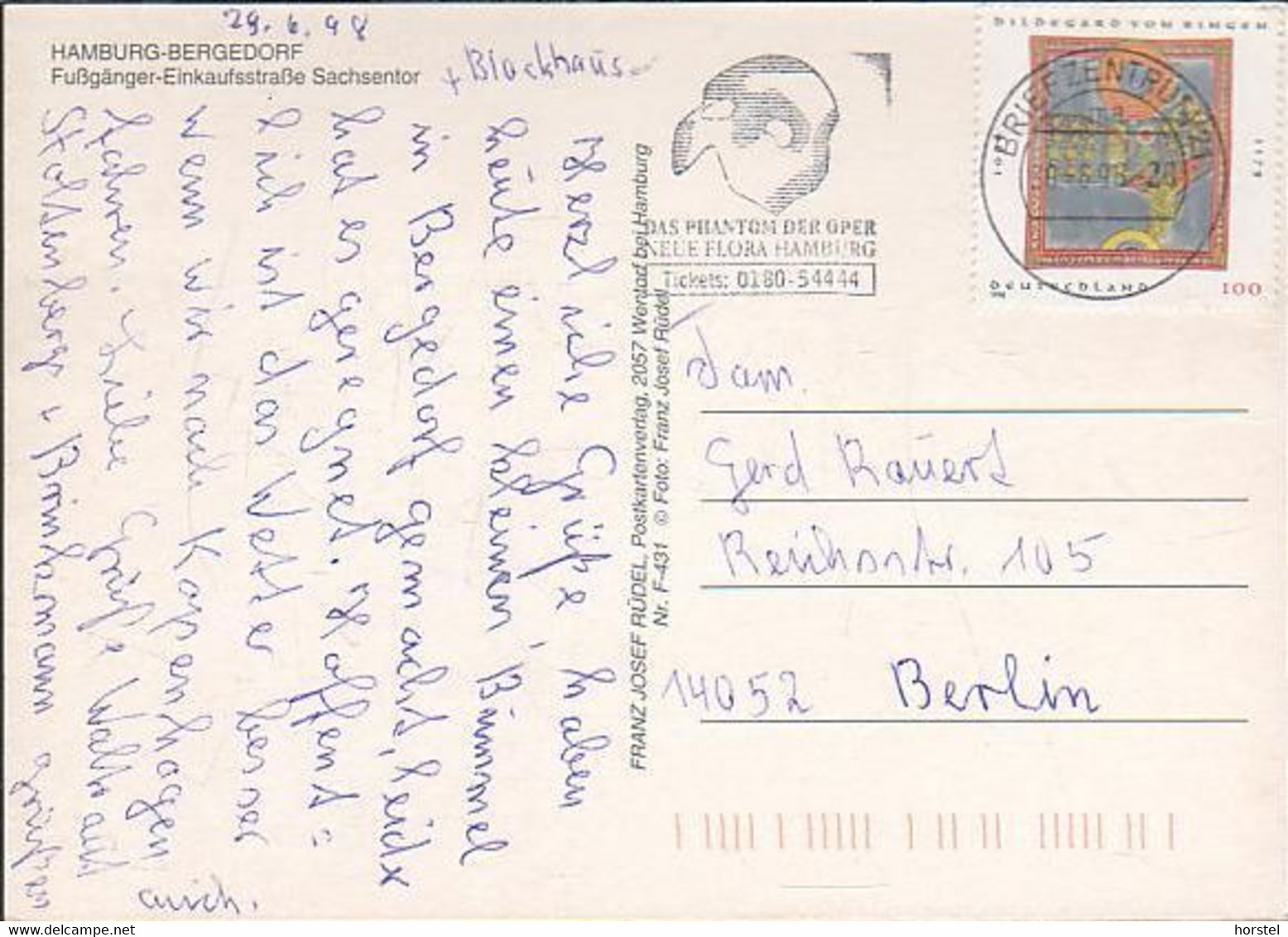 D-21029 Hamburg - Bergedorf - Einkaufsstraße Sachsentor - Fußgängerzone - Nice Stamp - Bergedorf