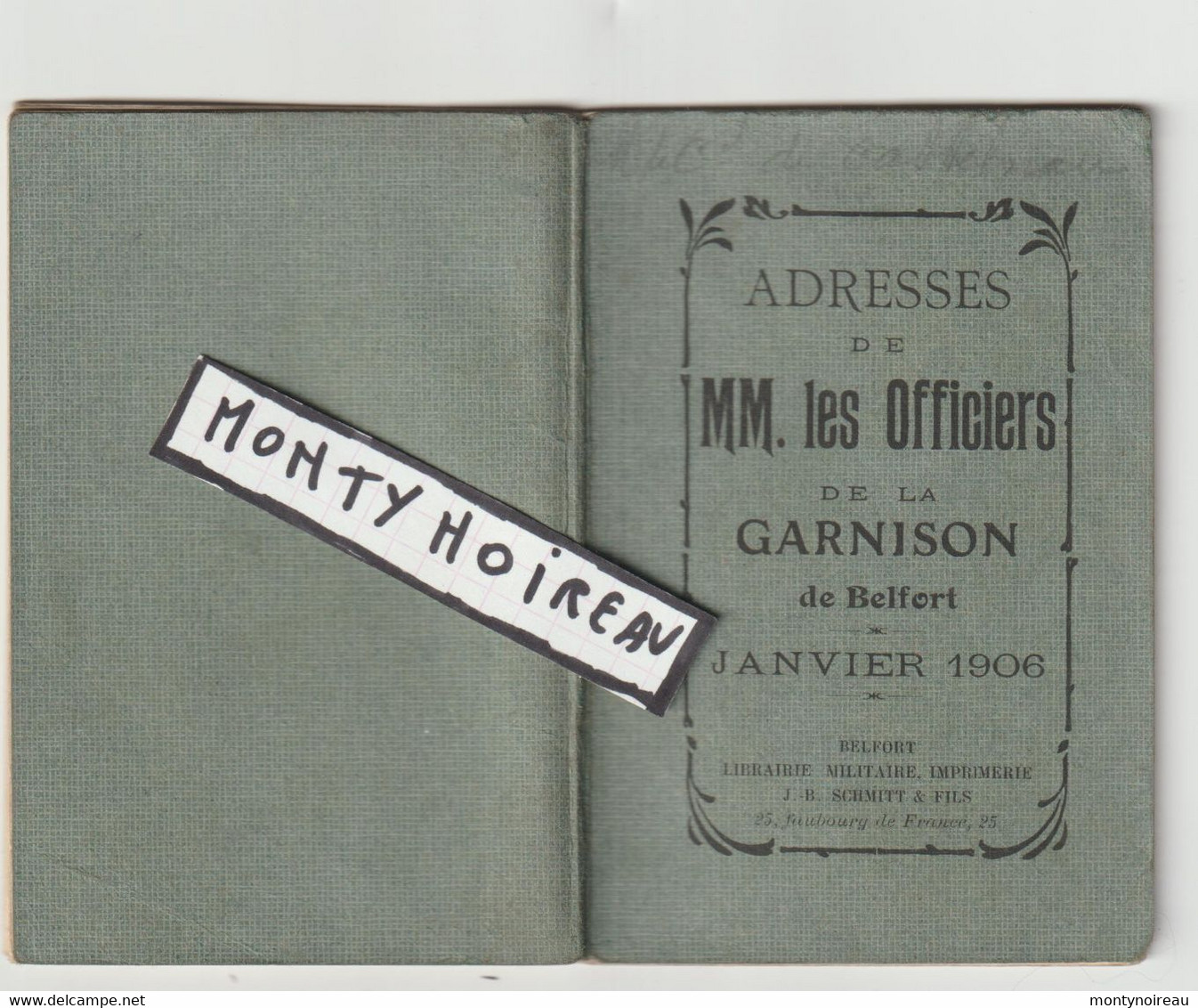 V P : Genre Carnet Militaire: 1906 , Garnison De  Belfort ,officiers, 26   Grammes, - Unclassified